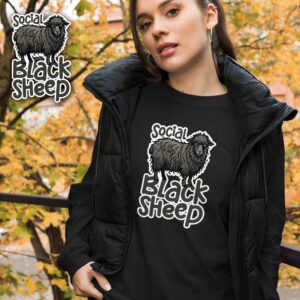 Social Black Sheep - Unisex Long Sleeve Tee (Black)
