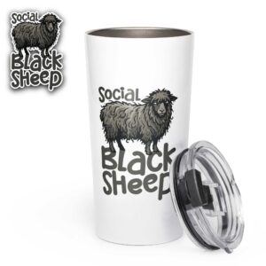 Social Black Sheep Stainless Steel Tumbler