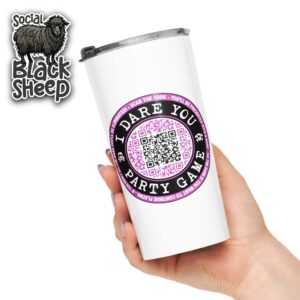 I DARE YOU Tapered Stainless Steel Tumbler - Pink