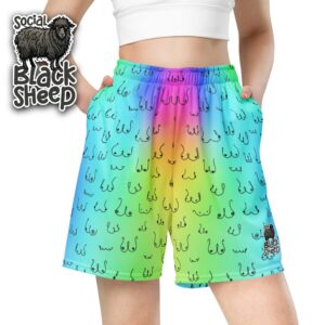 Colorful Boobs Mesh Shorts